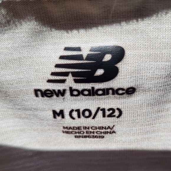 New Balance Kids Putty Short Sleeve Performance Tee - Size M (10-12) - Picture 3 of 4